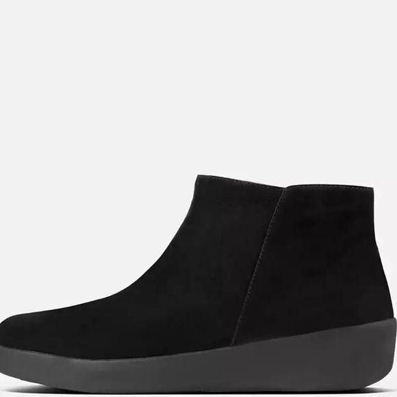Fitflop Shoes - FitFlop SUMI Suede Ankle Boots-  Black